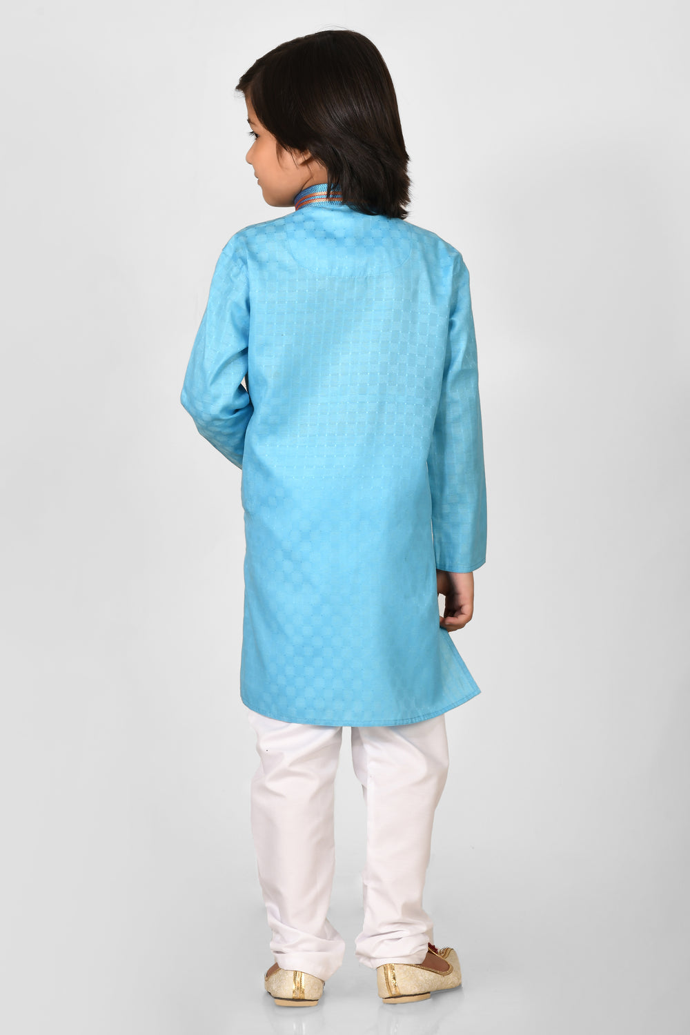 Boy Firoza Colourcotton Solid Regular Fit Kurta Set For Kids