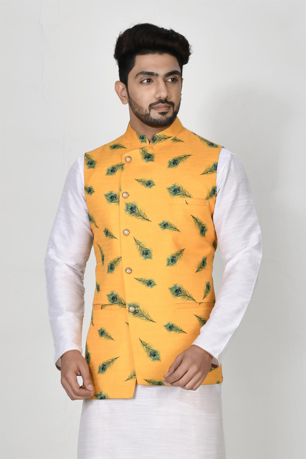 Multicolour Colour Art silk Fabric Digital Printed Jacket