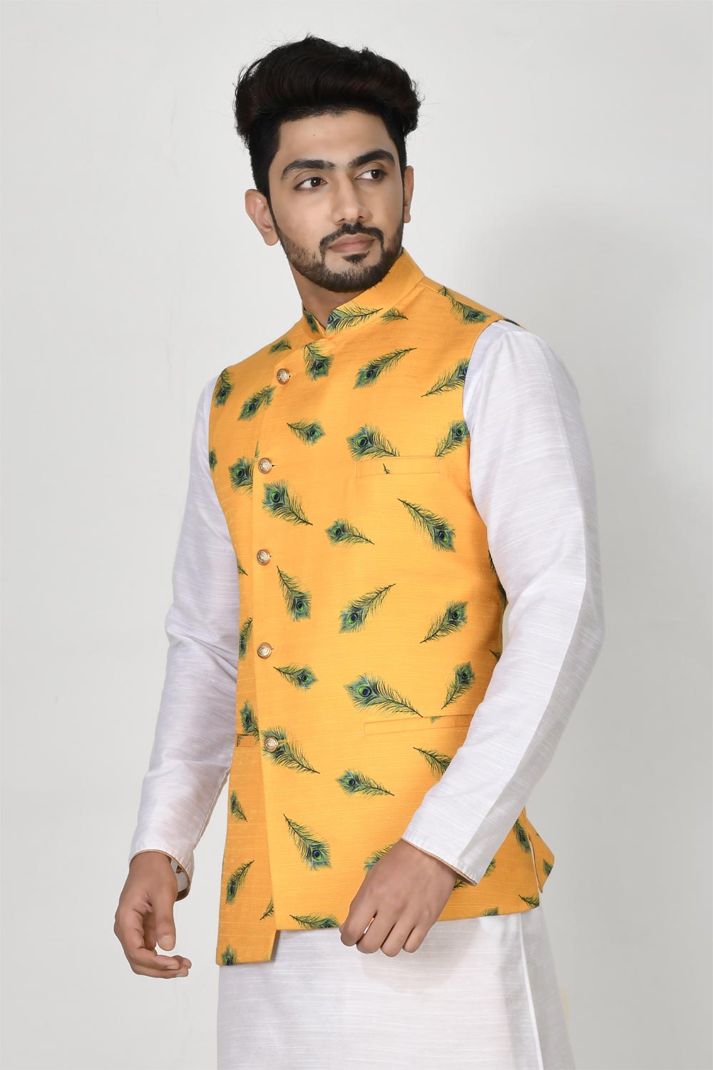 Multicolour Colour Art silk Fabric Digital Printed Jacket