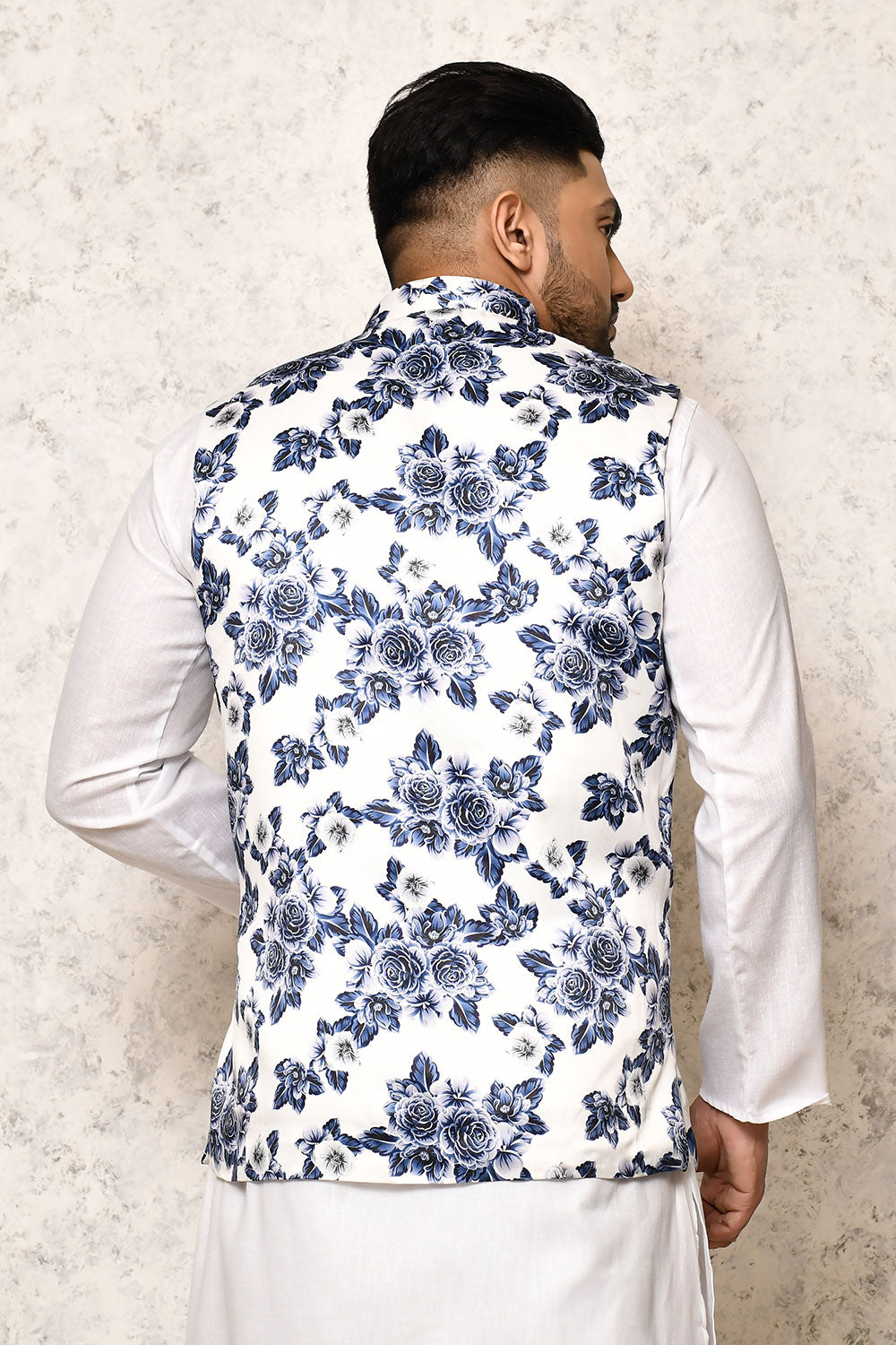Multicolour Colour Art Silk Fabric With Digital Printed Nehru Jacket