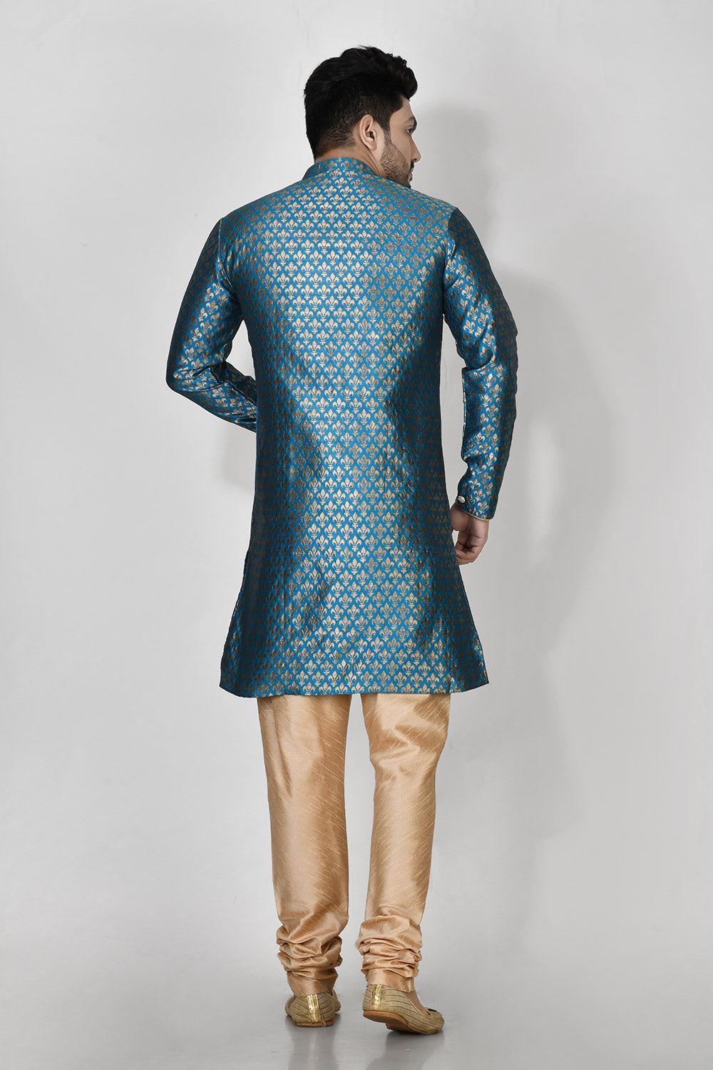 Firoza Colour Jacquard Fabric Printed Kurta Pajama