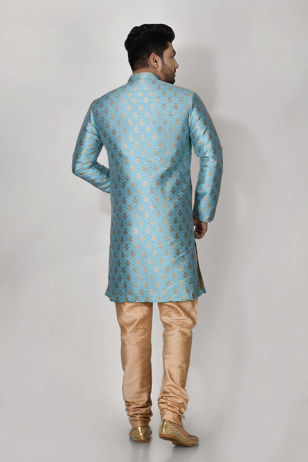 Firoza Colour Jacquard Fabric Printed Kurta Pajama