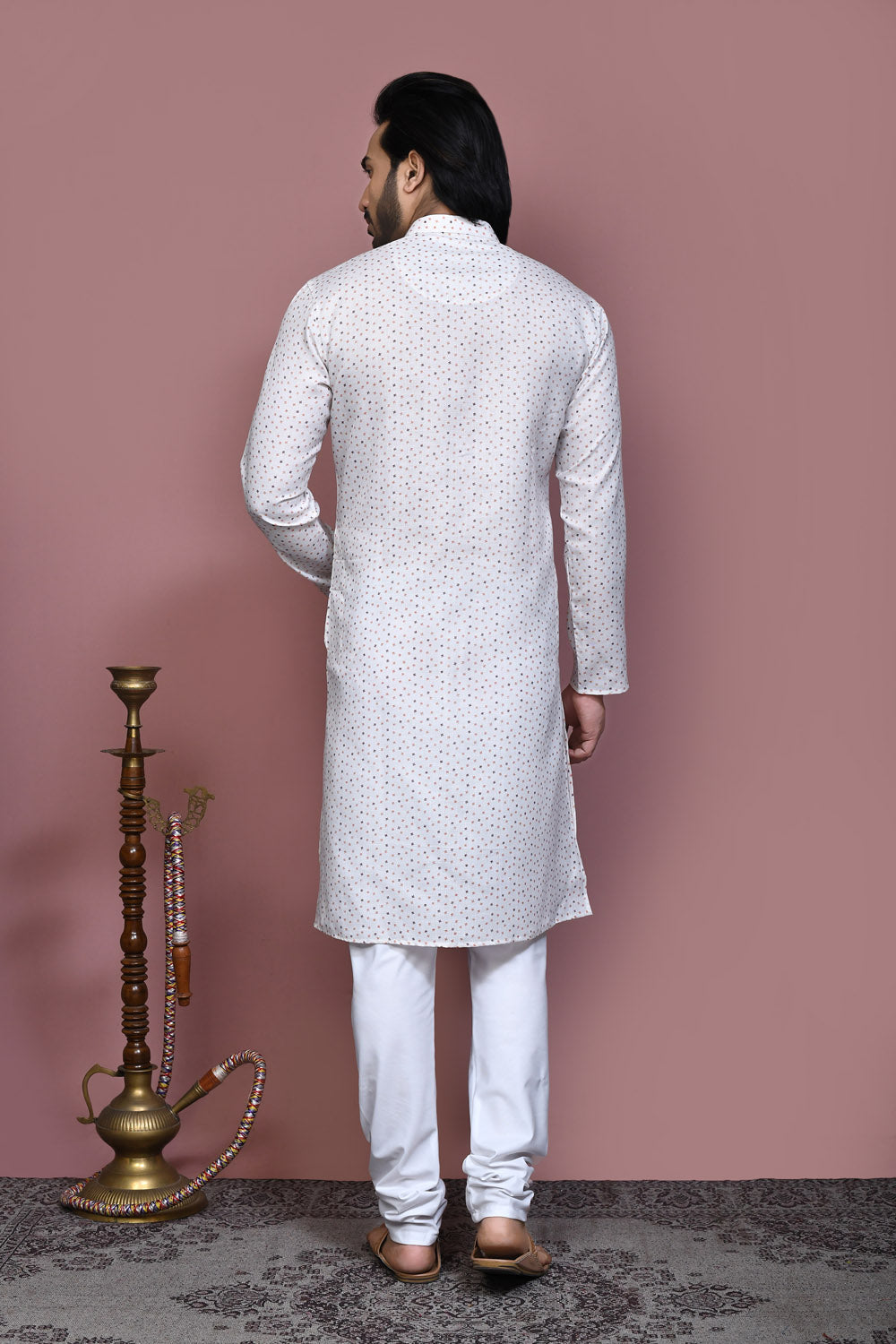 Brown Colour Cotton Fabric Printed Kurta Pajama