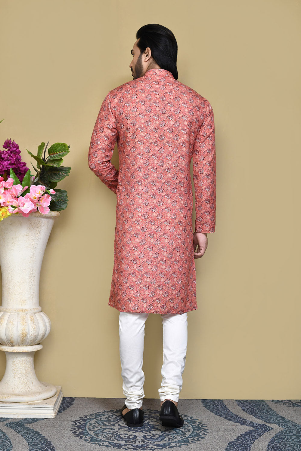 Multicolour Colour Cotton Fabric Printed Kurta Pajama