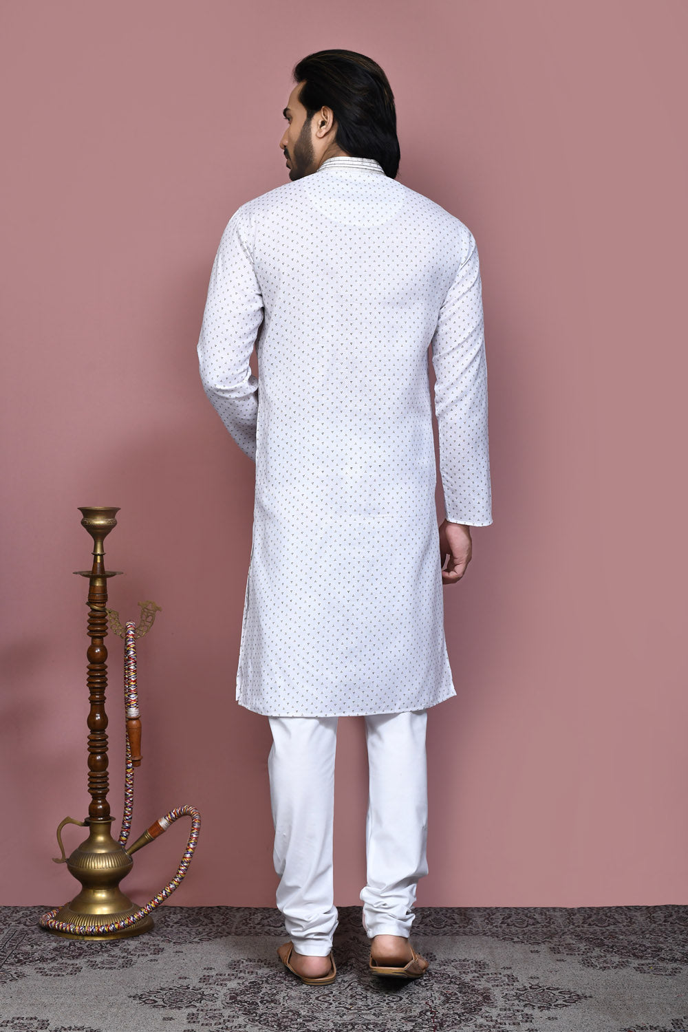 Brown Colour Cotton Fabric Printed Kurta Pajama