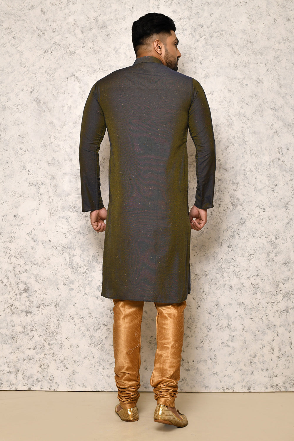 Grey Colour Jacquard Fabric With Pattern Work Jacket Set
