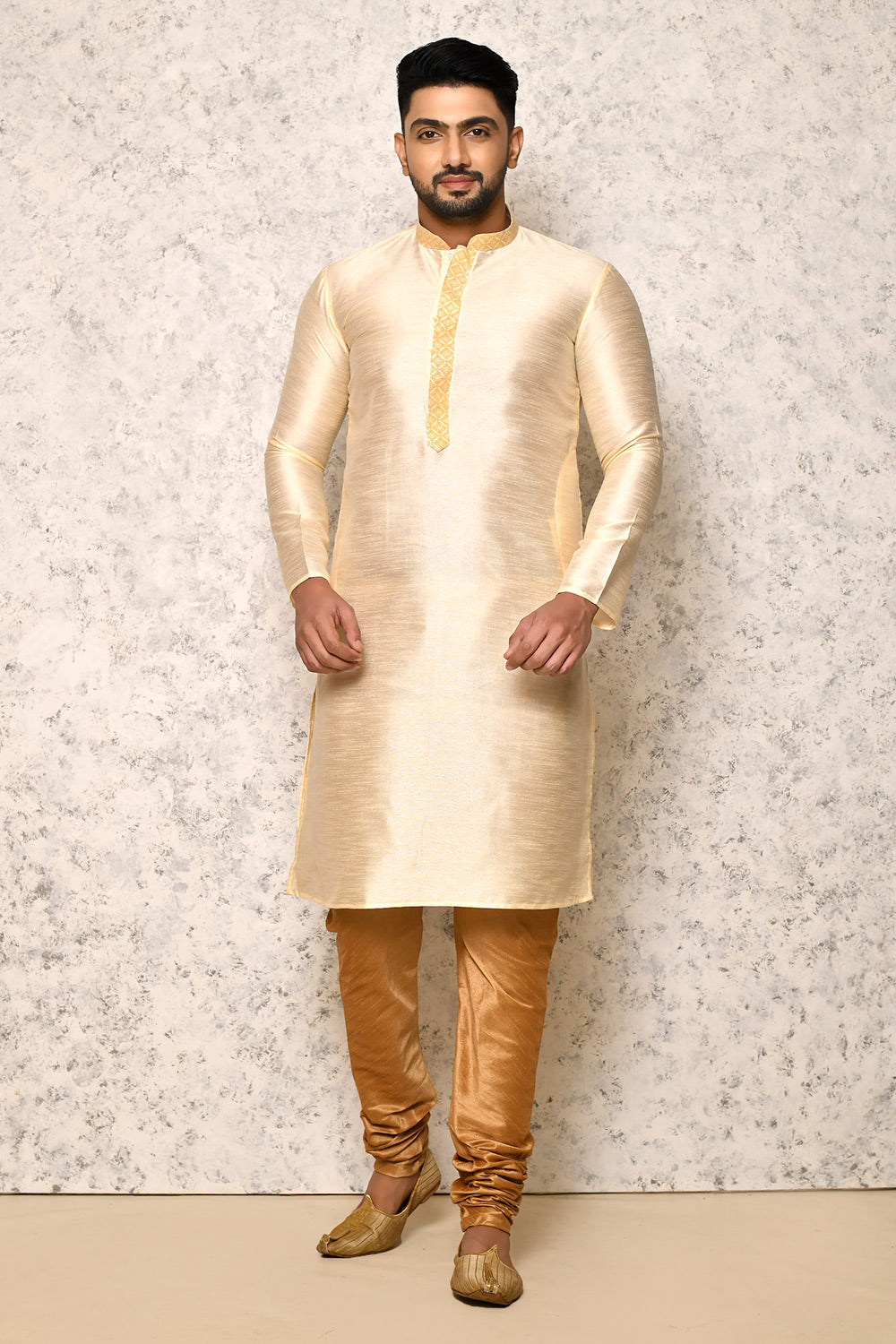 White Colour Jacquard Fabric With Pattern Work Jacket Set