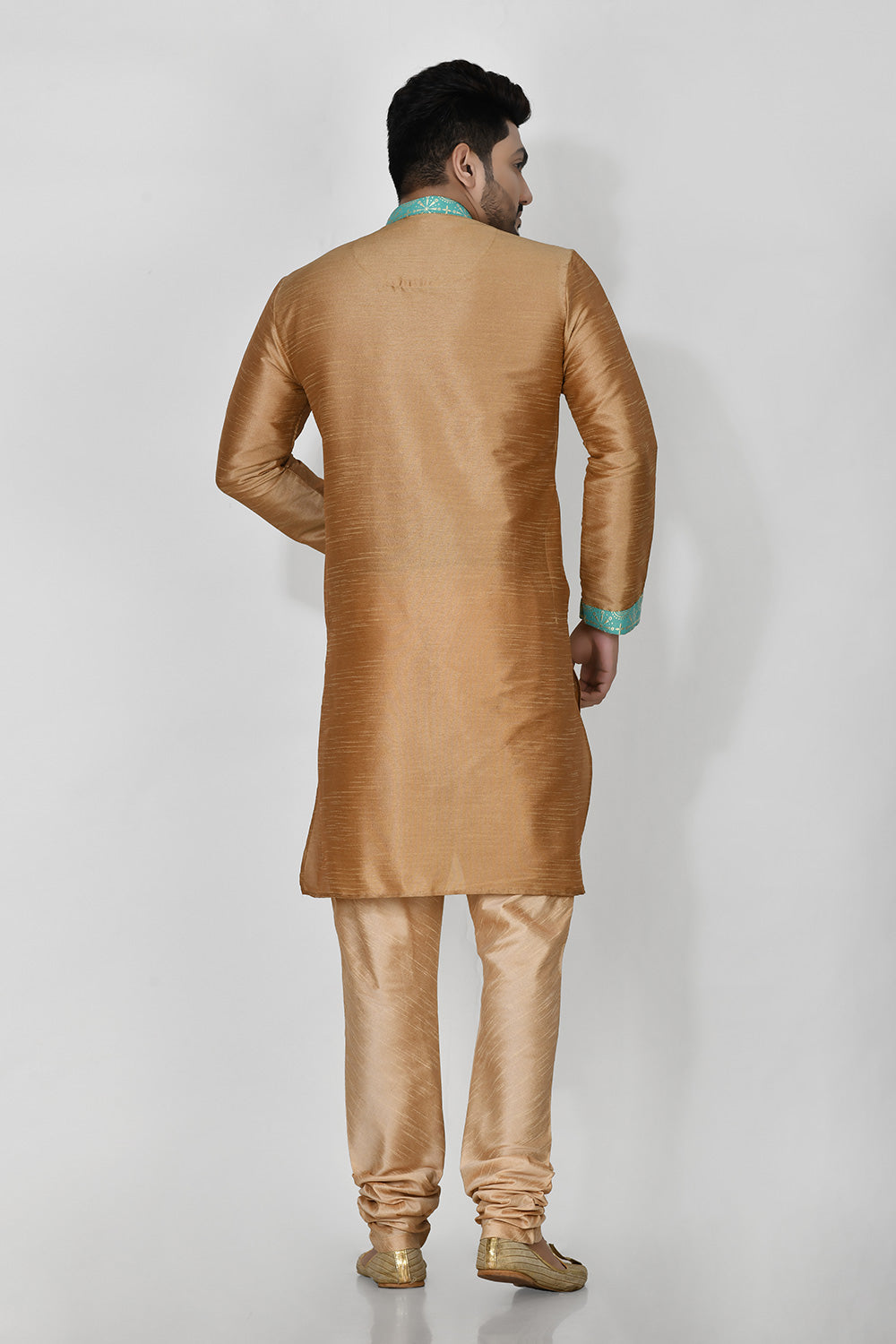 Firoza Colour Jacquard Fabric Printed Kurta Pajama Jacket