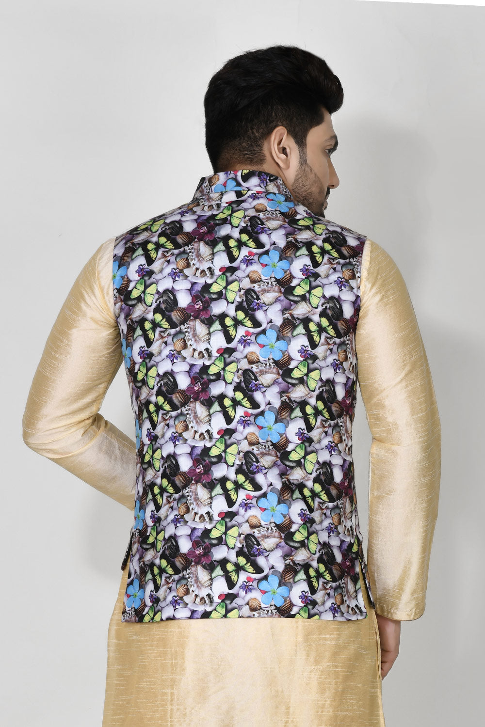 Multicolour Colour Cotton Fabric Digital Printed Jacket