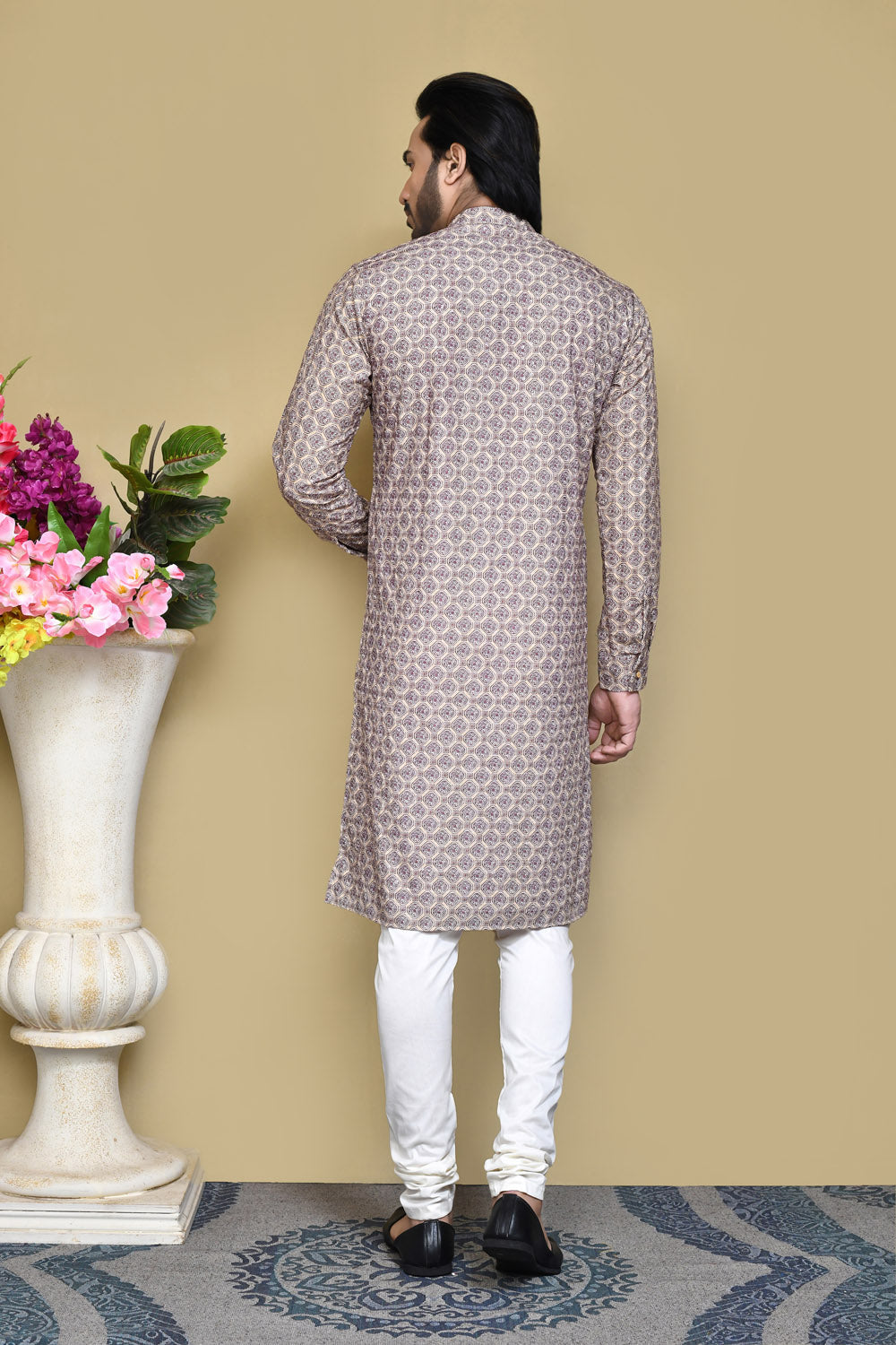 Multicolour Colour Cotton Fabric Printed Kurta Pajama