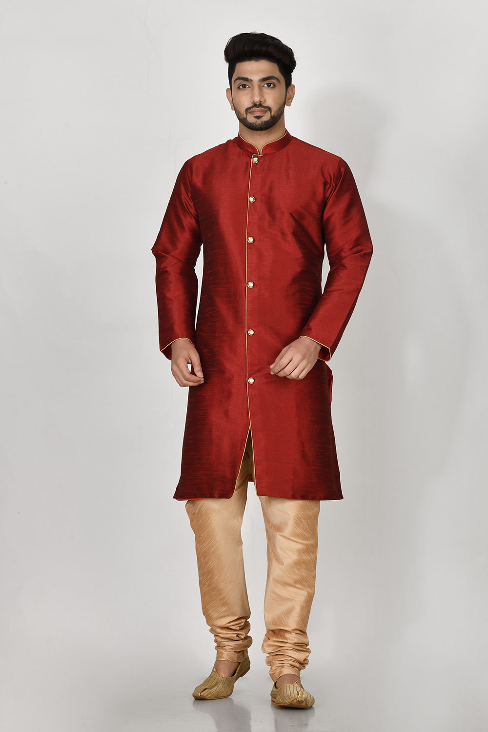 Multicolour Colour Jacquard Fabric Printed Kurta Pajama Jacket